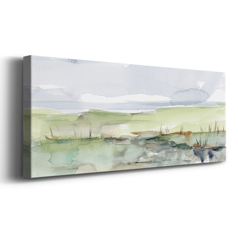 " Pastel Inlet II ", 12" H x 30" W x 1.5" D