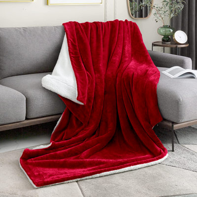 Formaran Sherpa Fleece Fur Thick Reversible Blanket Throw