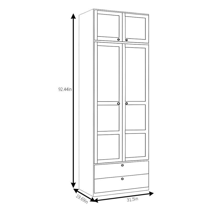 Simple Solid Colour Wardrobe, Taupe