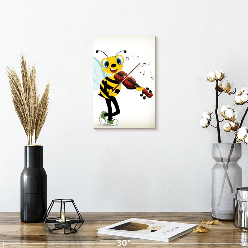 Ashelle Bee Playing Violin, 12" H x 8" W