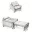 Corduroy Fabirc Fauteuil confortable pour petit appartement Chambre à coucher Balcon Petit canapé-lit Petit canapé avec coussin-2042136173