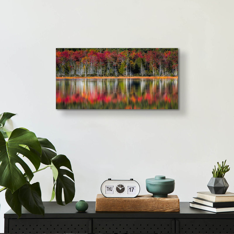  «Autumn Reflections» par Danny Head, art mural en verre acrylique, 24 po x 12 po, H 12 po x l 24 po