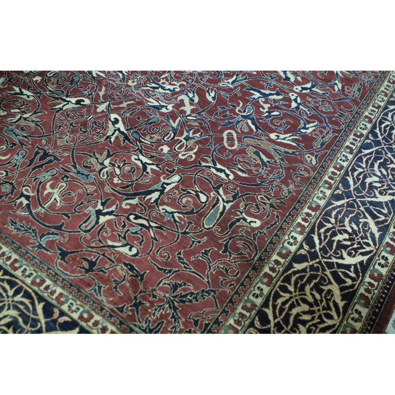 Tapis rouge noué à la main de haute qualité