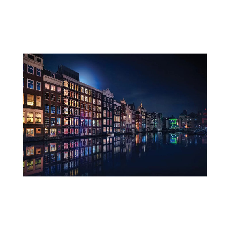 Amsterdam Windows Colors by Jesús M. García - Wrapped Canvas Print, 66.04cm H x 101.6cm W x 1.905cm D
