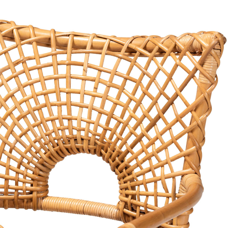 Fauteuil bohémien en rotin naturel