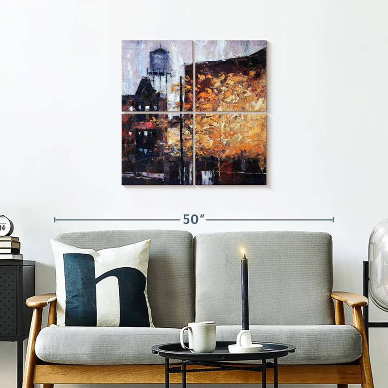 Chicago And Milwaukee, 26" H x 26" W