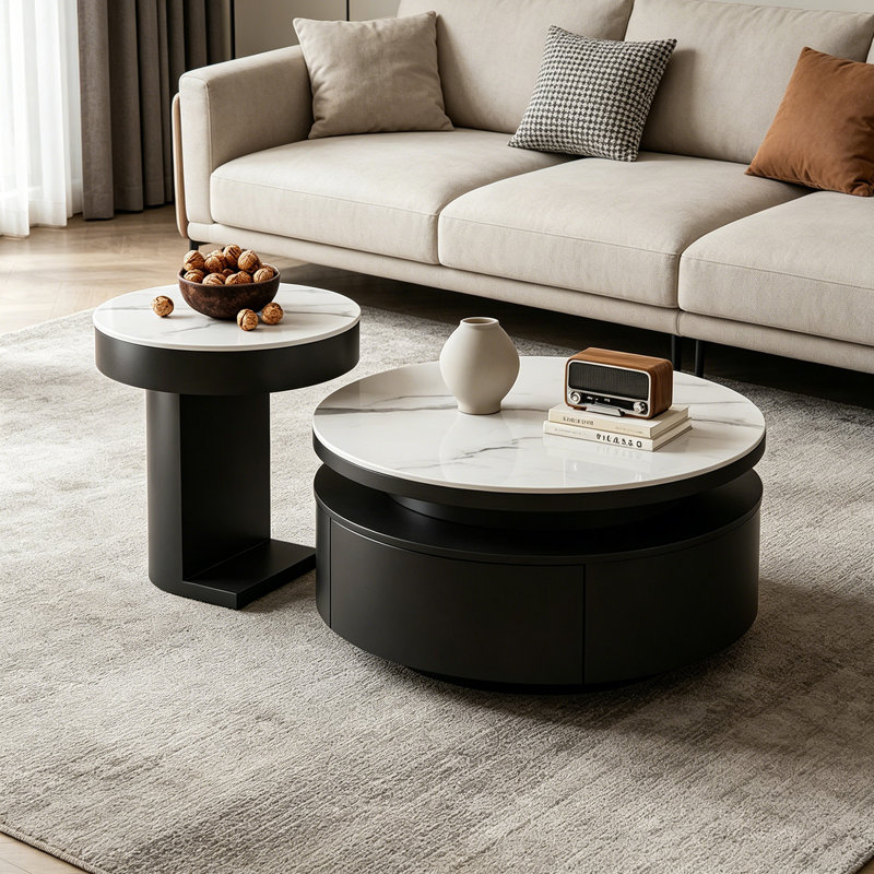 Lilliam, H 14,56 po x L 27,55 po x l 27,55 po, Blanc / gris pâle / noir