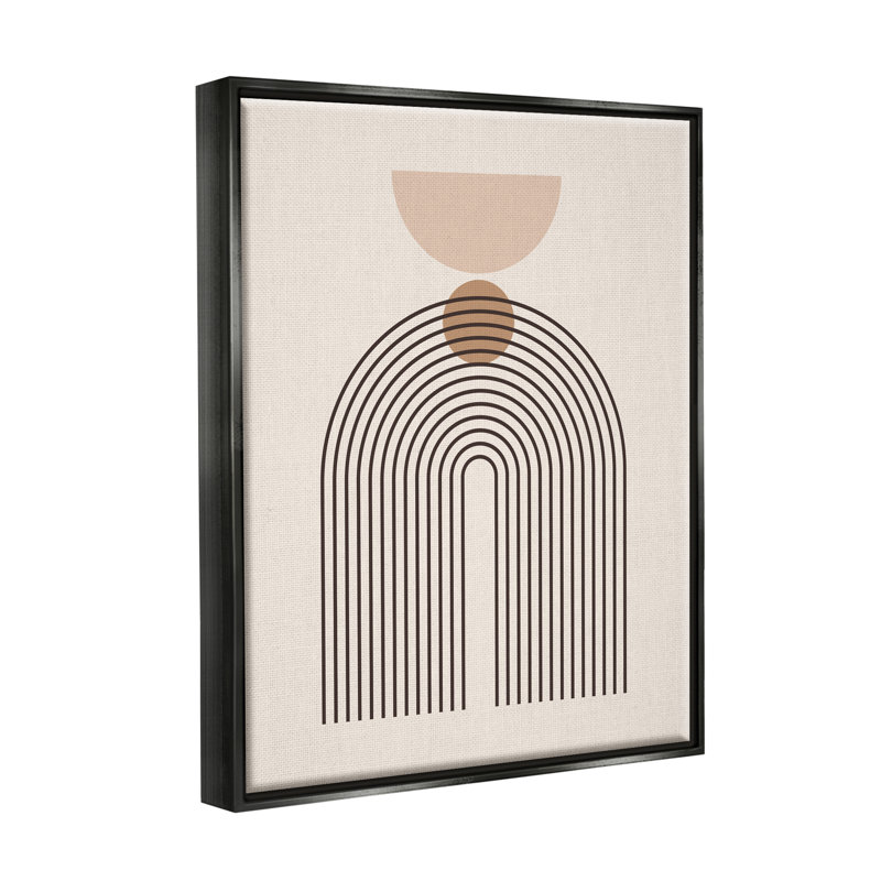 «Ivy Bronx Boho Cream Shapes», art mural encadré par LSR Design Studio, H 31 po x l 25 po x P 1,7 po