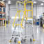 Échelle roulante en aluminium à 4 marches, plateforme de travail portable d'une capacité de 170 kg (375 lb) pour une utilisation intérieure et extérieure