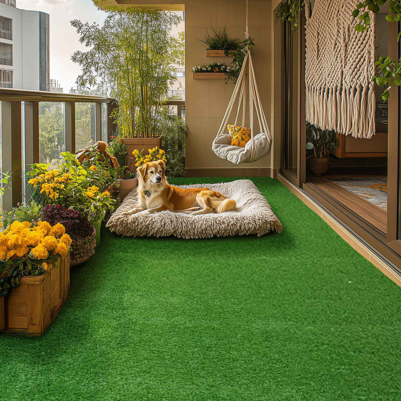 Tapis synthétique pour gazon synthétique Yescom, H 1,4 po x l 12 po x P 600 po, 1.38"
