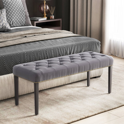 Evaughn 46.46" W Tufted Upholstered Standard Ottoman