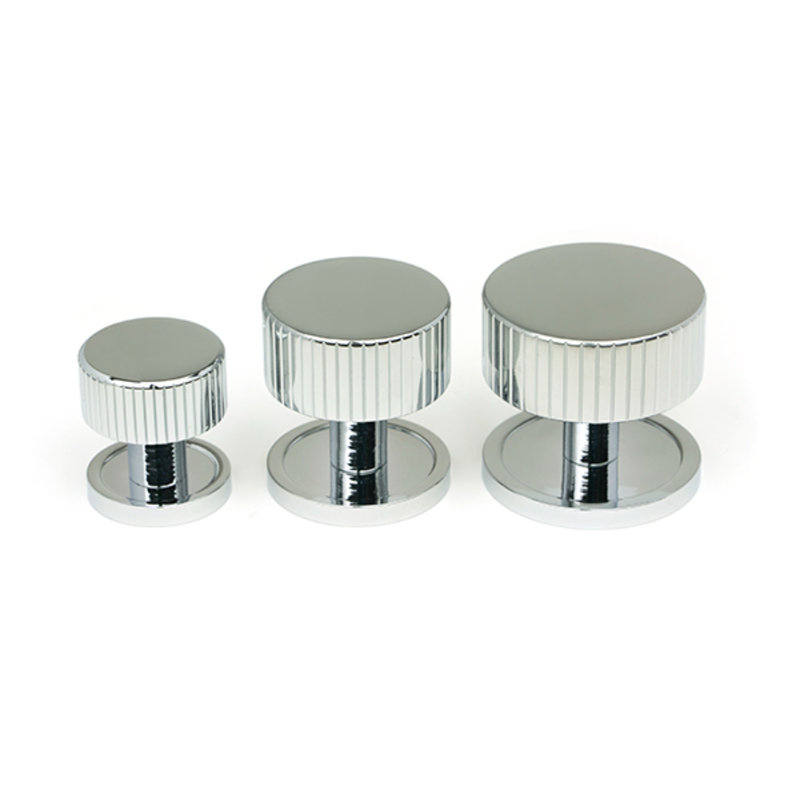 Matt Black Judd Cabinet Knob - 32Mm (Plain), 2.5 cm, Polished Chrome