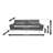 Chillax Gold 83.86" Velvet Square Arm Sleeper Sofa-491208675-461561839