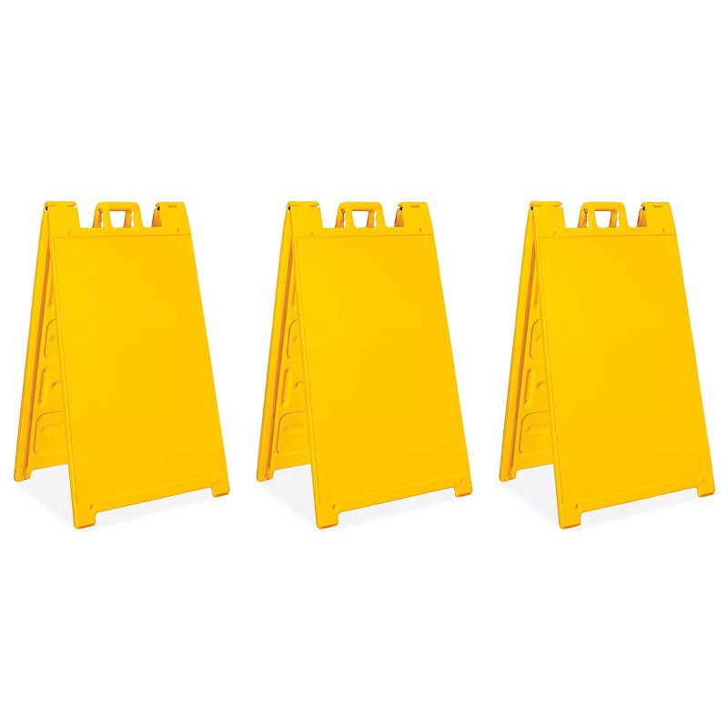 A-Frame Portable Folding Sidewalk Sign, Yellow