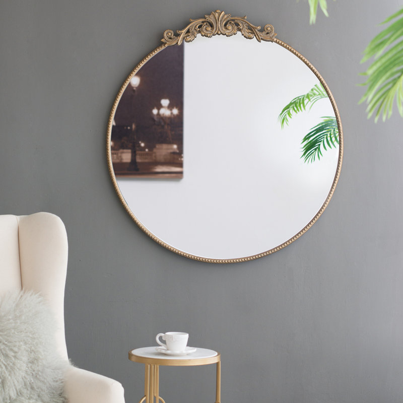 Miroir Classic Design, Doré, 38,5 po x 36 po