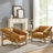 Rod 33''W Full-Grain Leather Upholstered Armchair Leisure Lounge Chair with Ash Wood Base-773508832-765625487