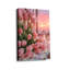 Cadre romantique tendu en tulipe romantique «Blush Tulips with Sunset & Candles» pour studio confortable-1325808925