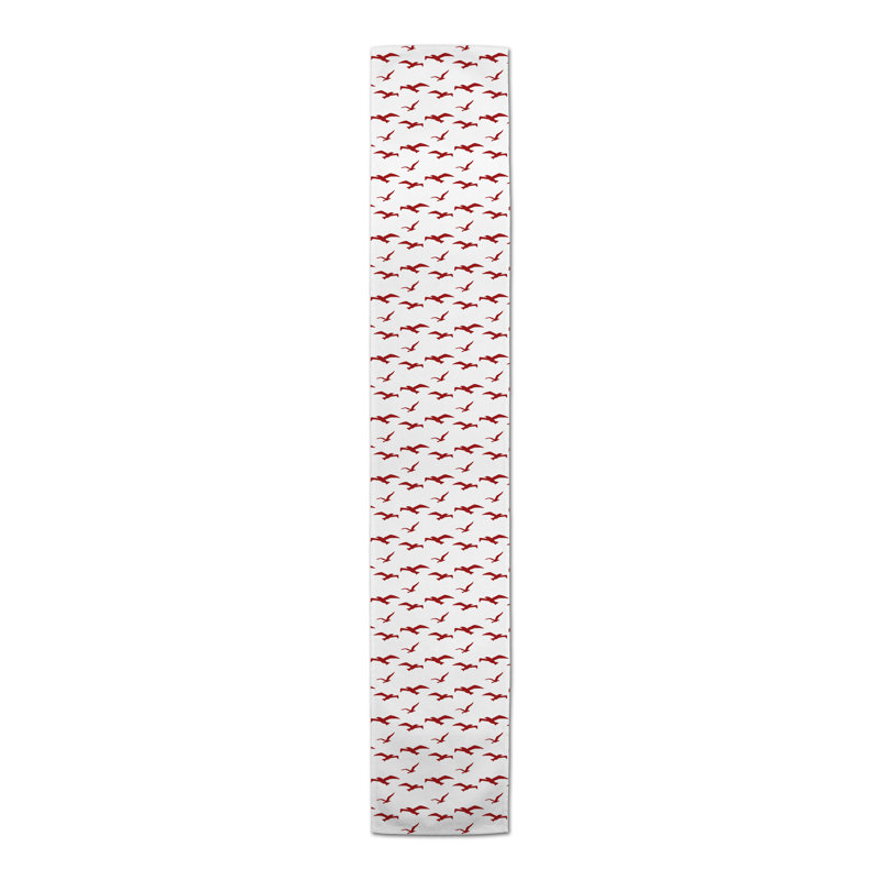 Chemin de table géométrique McKay, L 90 po x l 16 po, Rouge / Blanc, Brenner géométrique