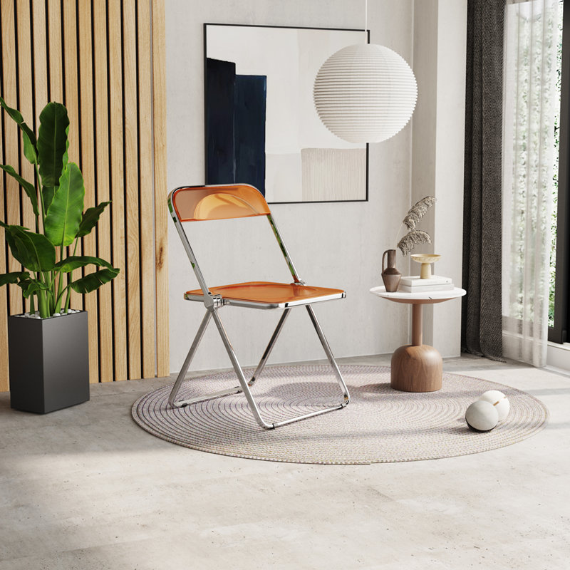 Chaise pliante en plastique, Orange