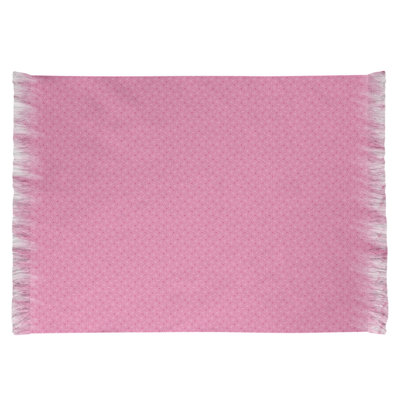 Tapis rose à motif de treillis hexagonal alternatif Mcguigan