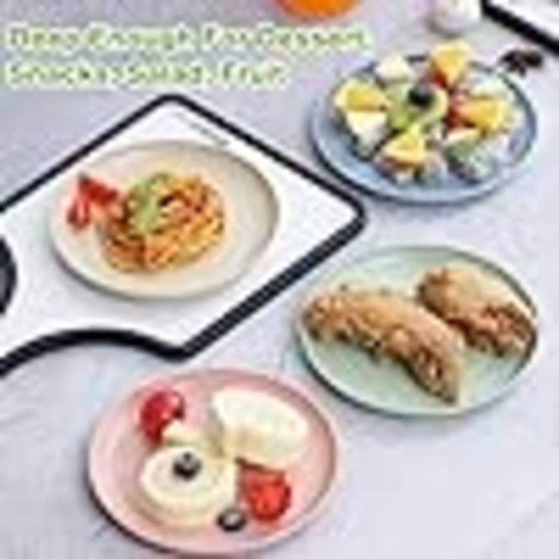 6 assiettes à dîner incassables, assiettes en paille de blé, assiette creuse réutilisable, assiettes à salade légères pour le camping / cuisine, va au lave-vaisselle et au micro-ondes, convient aux enfants en bas âge et aux adultes