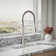 Kohler Tone Single Handle Semi-Professional Pre-Rinse Kitchen Sink Faucet with Three-Function Pull Down Sprayer