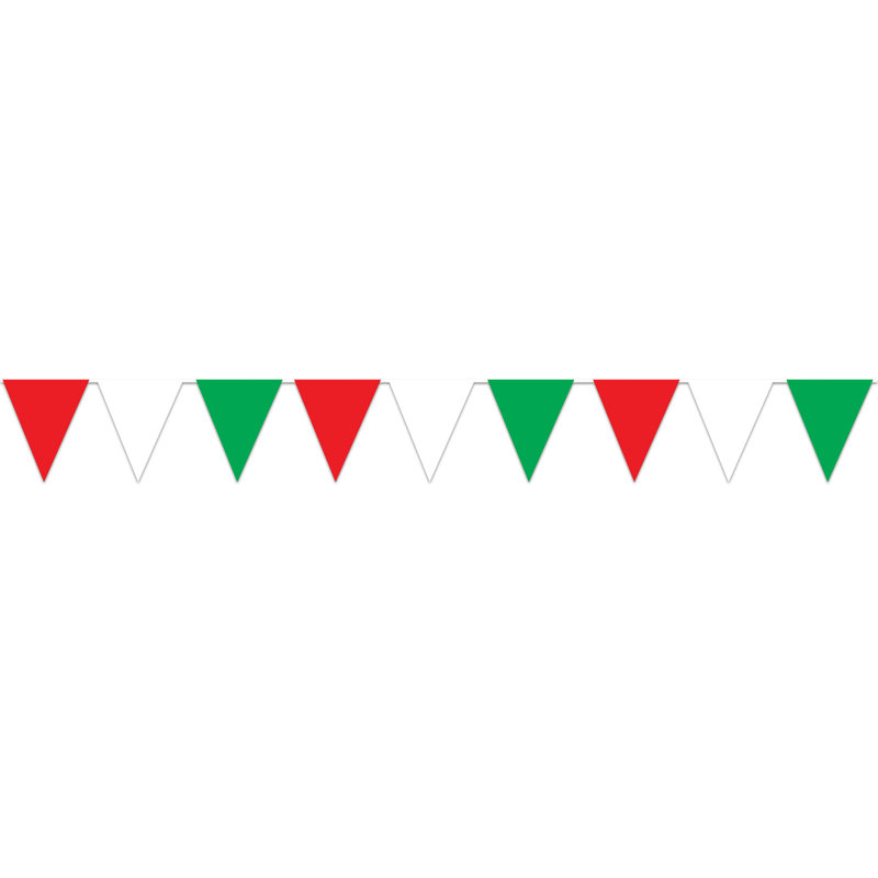 Red, White & Green Pennant Banner
