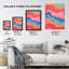Wall Art Print Abstract Pastel Waves Acrylic Painting Poster