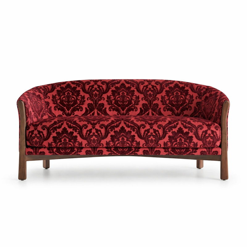 Damask Two Tone Velvet | Neiman Fabric, Crimson