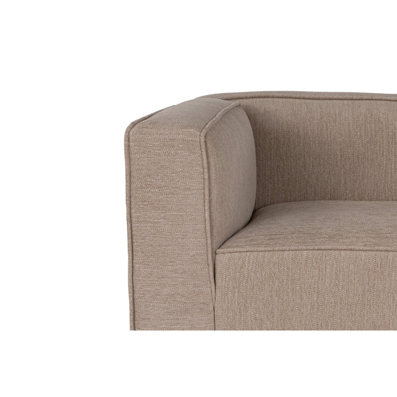 Canapé d’angle, H 27,2 po x l 82,7 po x P 35,4 po, Mélange de polyester beige