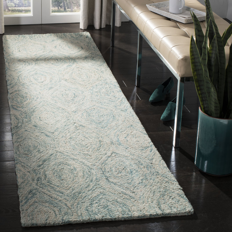 Kline Ikat Hand Tufted Wool Ikat Rug, Runner 2'3" x 12'