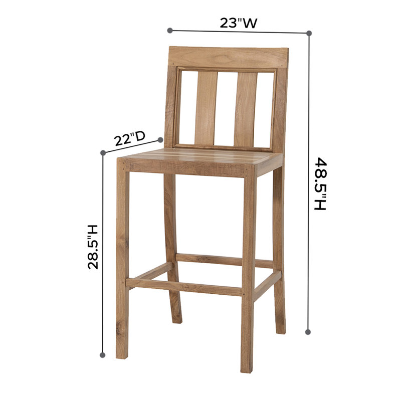 Ensemble de bar en bois massif avec tabourets Starlita, Gris anthracite