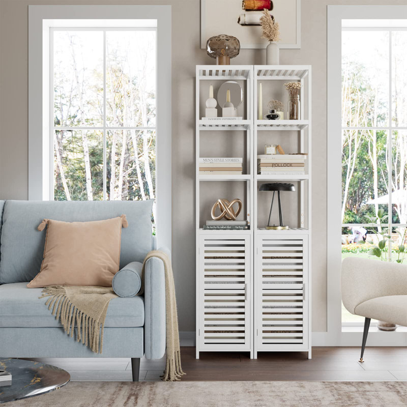 Aiert Freestanding Linen Cabinet, White