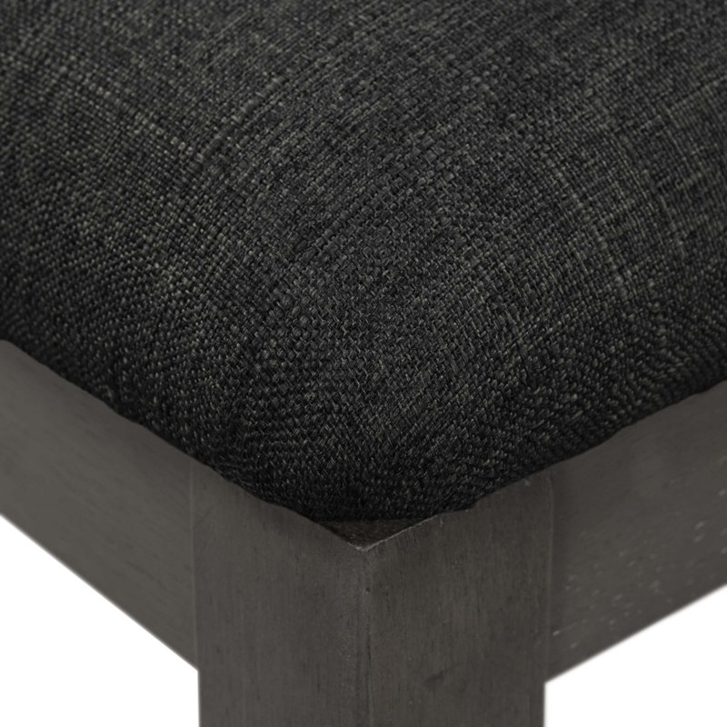 Ensemble de 5 tables de bar en bois à hauteur de comptoir avec 4 chaises, gris, Gris foncé, Gris foncé / Noir