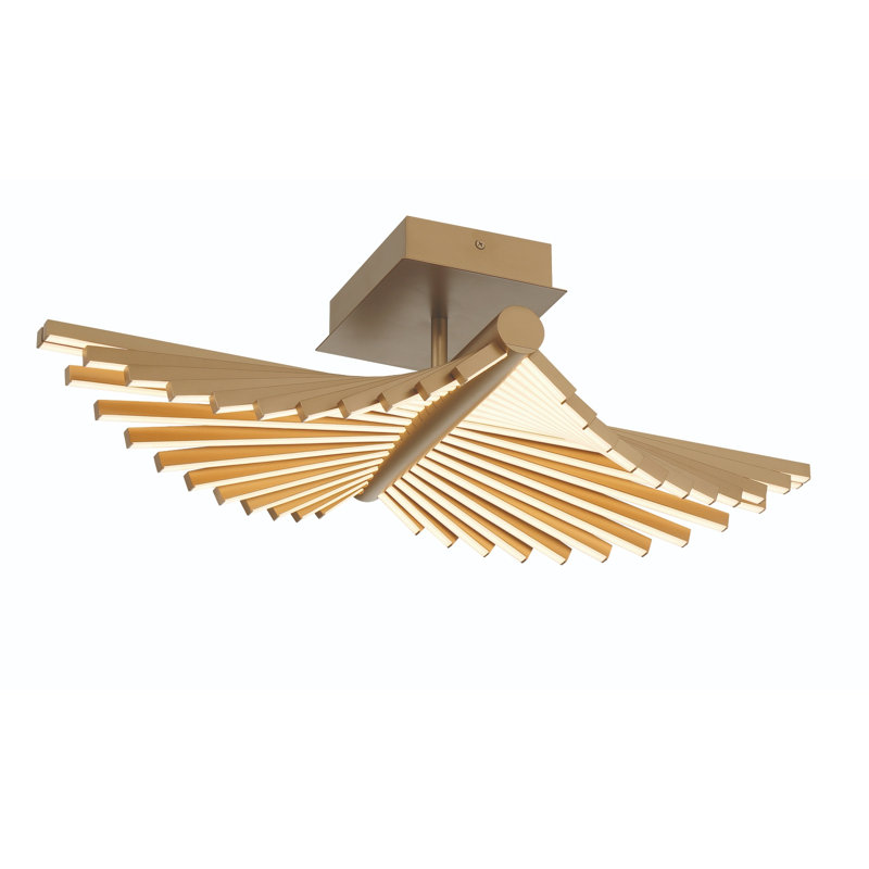 Seraph 1 Light 24.5" Flushmount, Gold