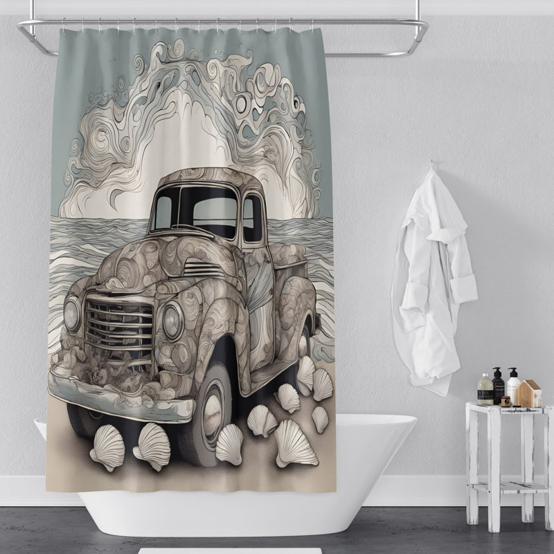 Rideau de douche Harishan, L 70 po x L 93 po