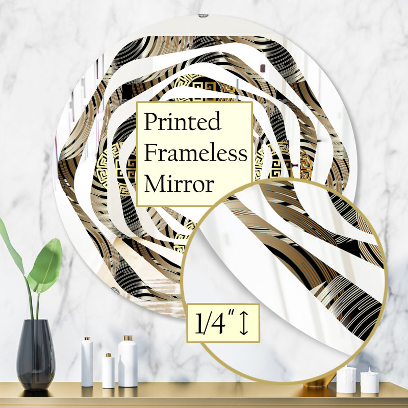Miroir mural Whirl Circular Abstract I Eclectic, H 31,5 po x l po