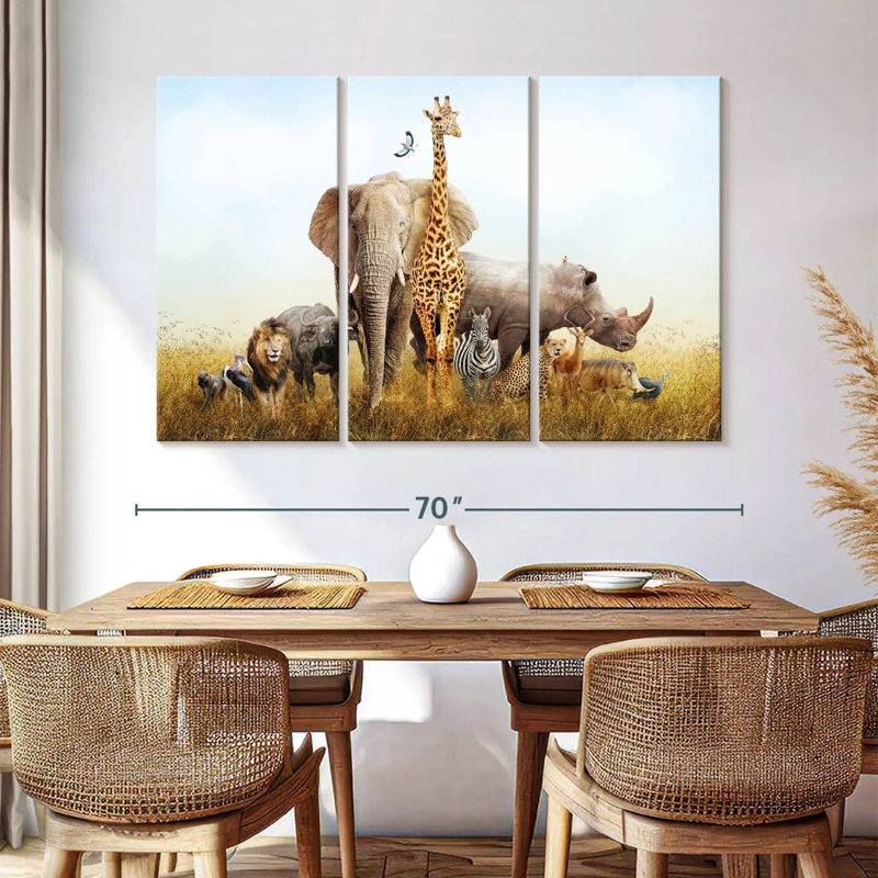Animaux de safari kényans, H 42 po x l 65 po