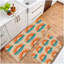 2 tapis de cuisine orange et bleu Sun Wave, tapis pour la décoration intérieure, tapis pour la cuisine et le vestibule