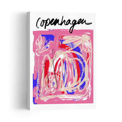 Copenhagen Abstract Design Abstract Bold Colorful City Wall Art Print