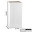 Armoire murale abordable en bois blanc à une porte avec une porte, deux tablettes, des charnières à fermeture en douceur et un assemblage rapide pour le bureau de bureau l 21 po x P 30 po.