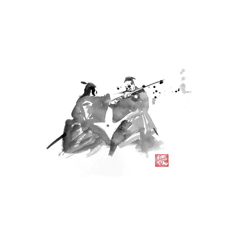 The Last Fight by Péchane - Print on Canvas, 20.32 cm H x 30.48 cm W, Wrapped Canvas