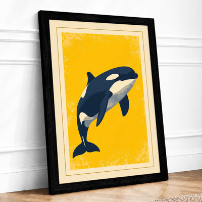 Leaping Orca Coastal - Framed Print