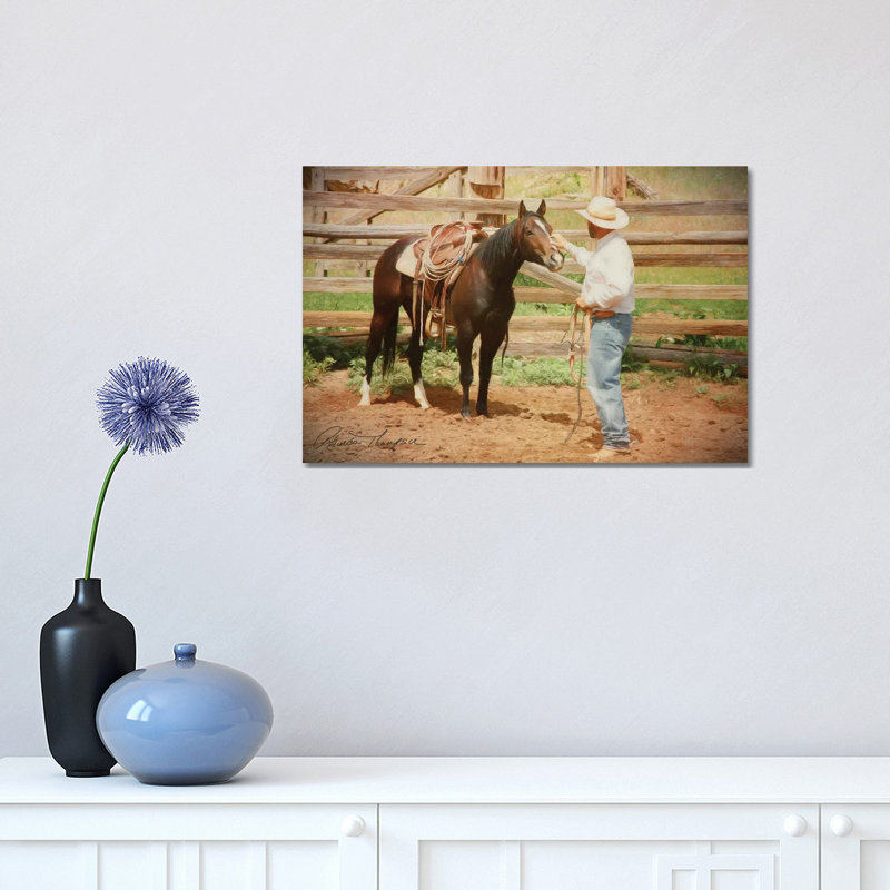 A Gentle Hand by Rhonda Thompson - Wrapped Canvas Print