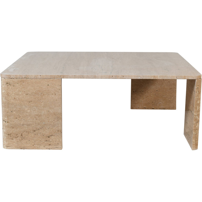 Table basse Livorno, Travertin naturel