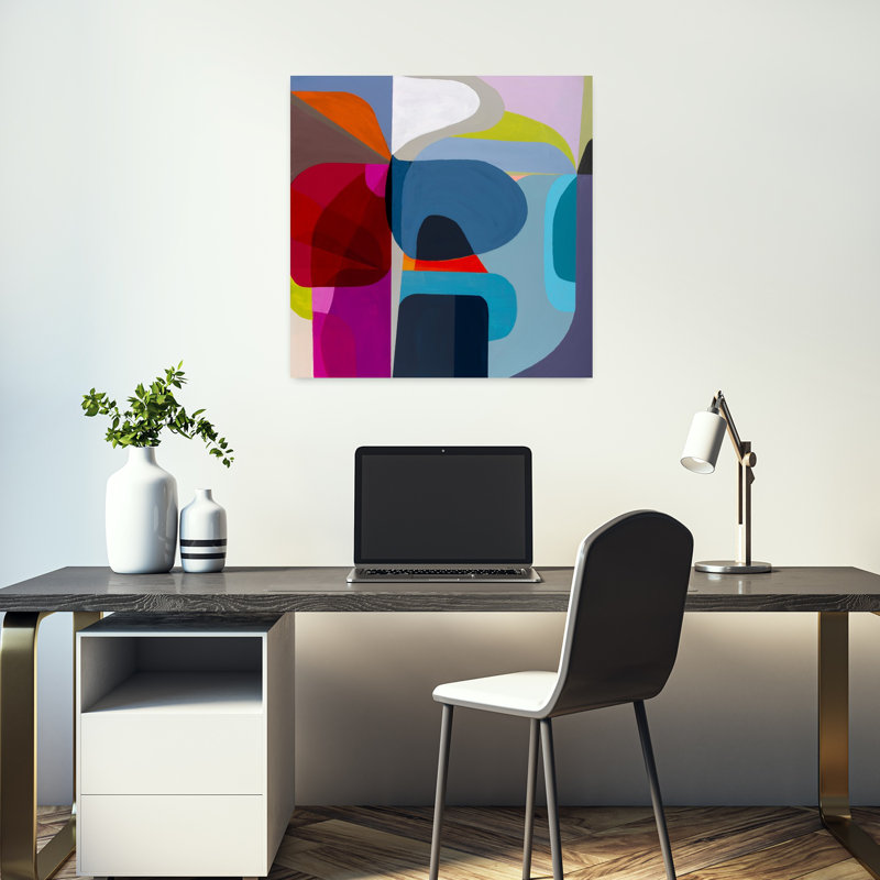 Point of Entrée, art contemporain abstrait, H 18 po x l 18 po