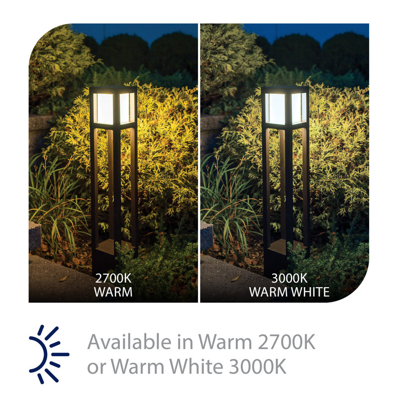 Tower LED Pathway Light, 9-15, 3000, Bronze on Aluminum