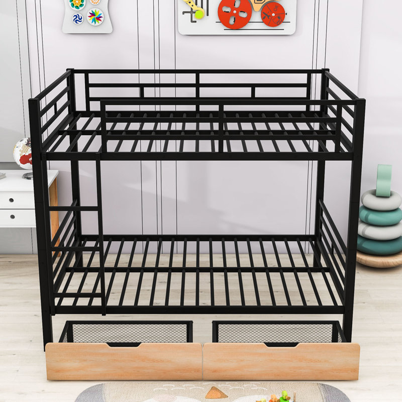 Dighton Kids Full Over Full Loft Bed with Drawers