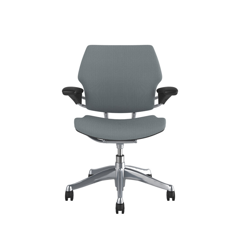 Freedom Task Chair, Pumpkin, Polished Aluminum/Graphite