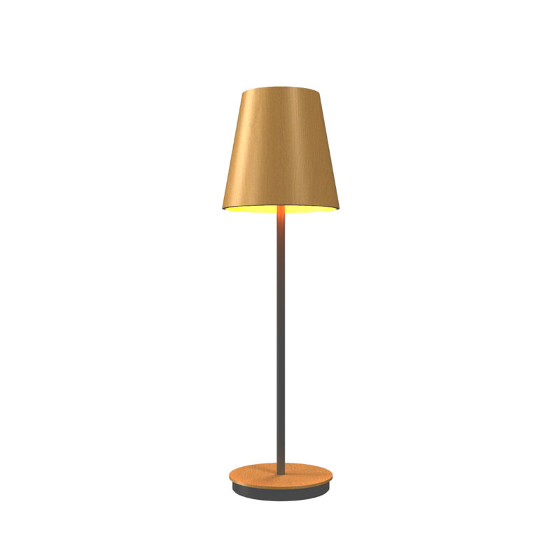Conical Buffet Table Lamp, 29.9" H x 7.09" W x 7.09" D, Organic Gold